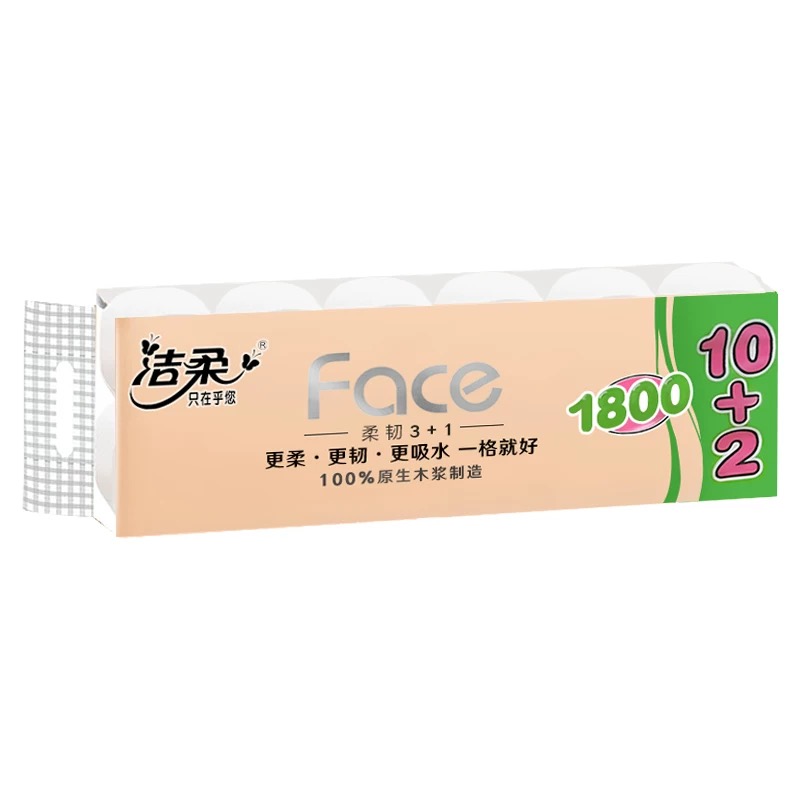 洁柔卷纸face12卷装