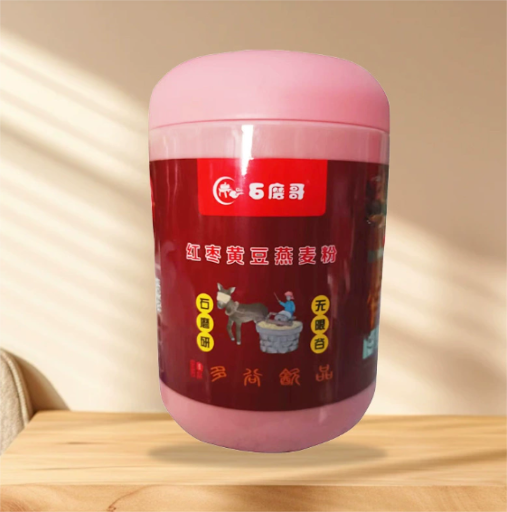 石磨哥丨红枣黄豆燕麦粉600g桶装