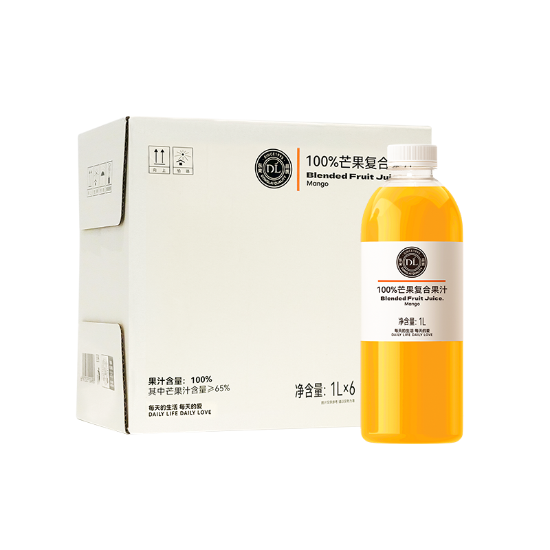 DL系列丨胖东来100％芒果复合果汁1L*6瓶
