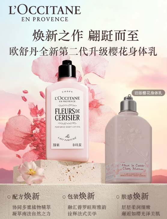 欧舒丹 | 甜蜜樱花润肤露 | 250ml（25年新版）